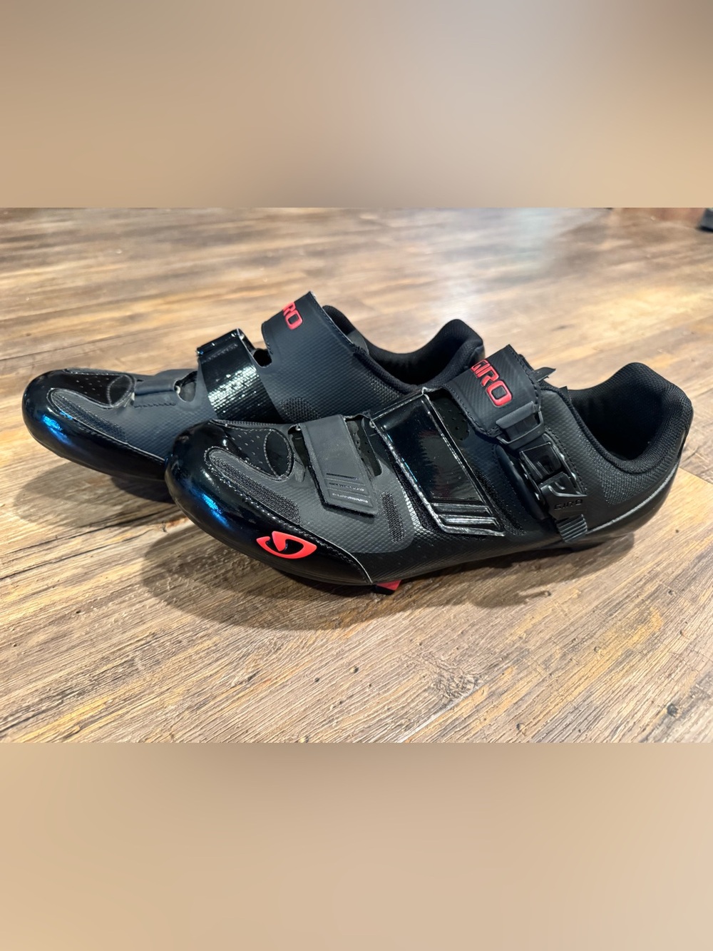 Giro Apeckx II Road Cycling Shoes Men Sz 13 Red & Black EUC